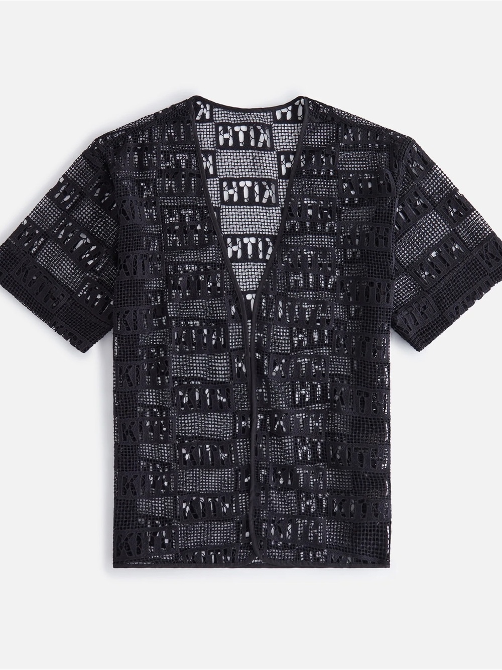 Kith Women Jace Logo Lace Baseball Shirt | Black | Size S
